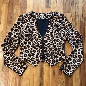 Leopard Print Blazer